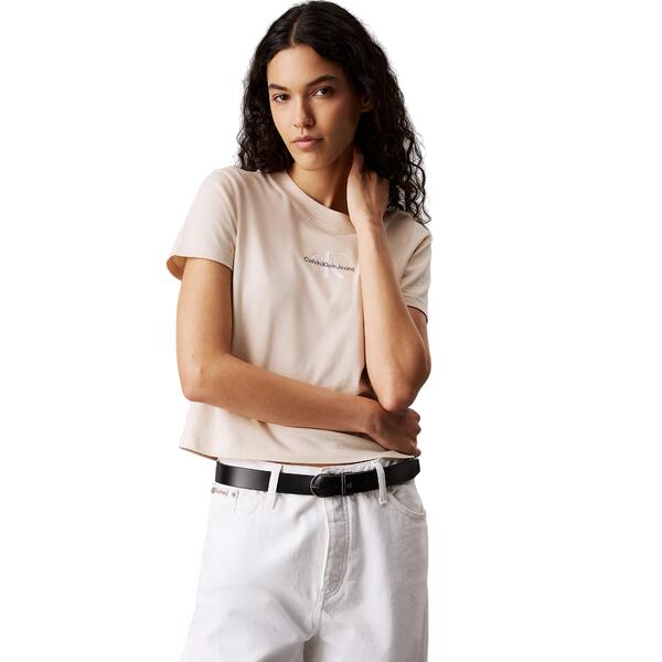 Γυναικείο T-shirt Calvin Klein Monologo Baby Brazilian Sand J20J223113-AEA
