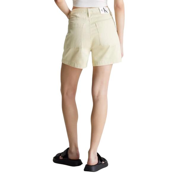 Γυναικείο Σορτς Calvin Klein Woven Label Mom Shorts Green Haze J20J223135-LFU