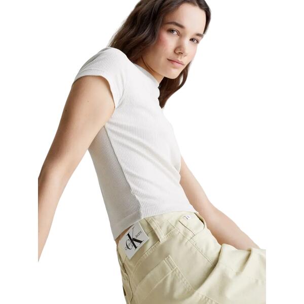 Γυναικείο Σορτς Calvin Klein Woven Label Mom Shorts Green Haze J20J223135-LFU