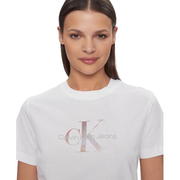 Γυναικείo T-shirt Calvin Klein Diffused Monologo Regular Tee Bright White J20J223264-YAF