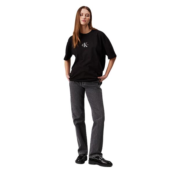 Γυναικείο T-Shirt Calvin Klein Monologo Boyfriend Tee Ck Black J20J223561-BEH
