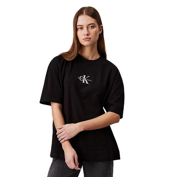 Γυναικείο T-Shirt Calvin Klein Monologo Boyfriend Tee Ck Black J20J223561-BEH