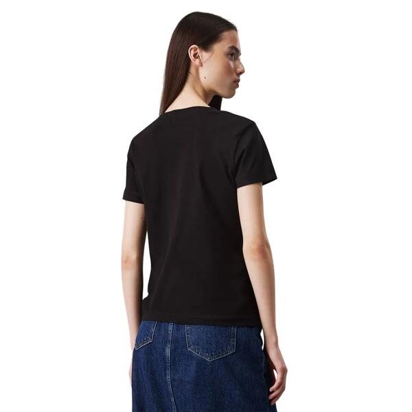 Γυναικείο T-shirt Calvin Klein Monologo Slim Black J20J223563-BEH