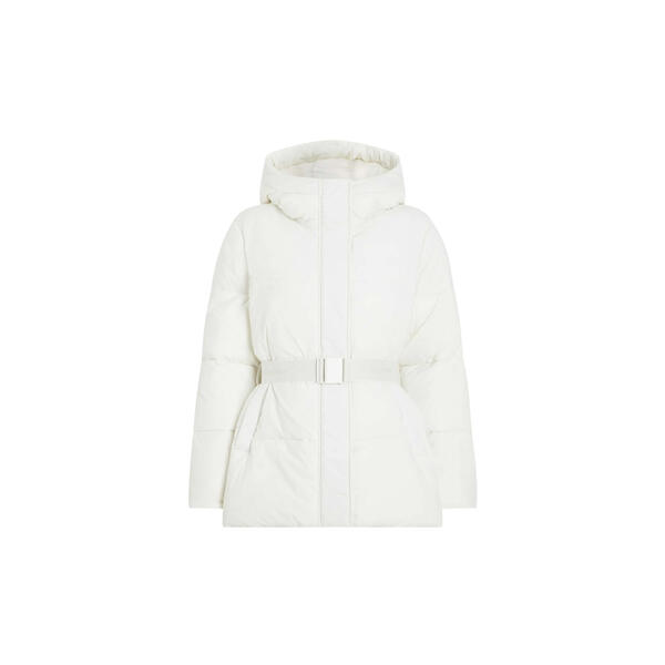 Γυναικείο Μπουφάν Calvin Klein Logo Belt Short Puffer Ivory J20J224107-YBI
