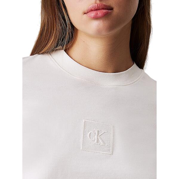 Γυναικείο T-shirt Calvin Klein Embroidered Box Regural Ivory J20J224253-YBI