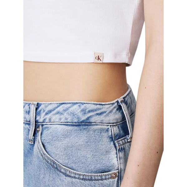 Γυναικείο T-shirt Calvin Klein Clean Cropped Short Sleeve Brilliant White J20J225237-YAA