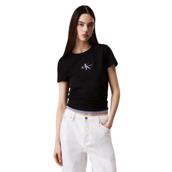 Γυναικείο T-shirt Calvin Klein Gradient Monologo Slim Black J20J225252-BEH