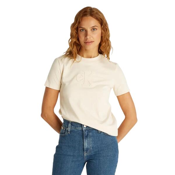 Γυναικείο T-Shirt Calvin Klein Applique Regular Brazilian Sand J20J225256-AEA