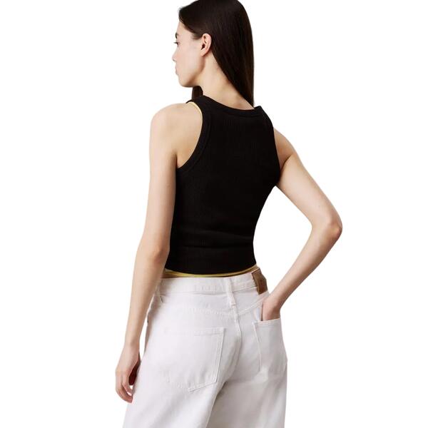 Γυναικείο Top Calvin Klein Monologo Rib Tank Top Black J20J225301-BEH