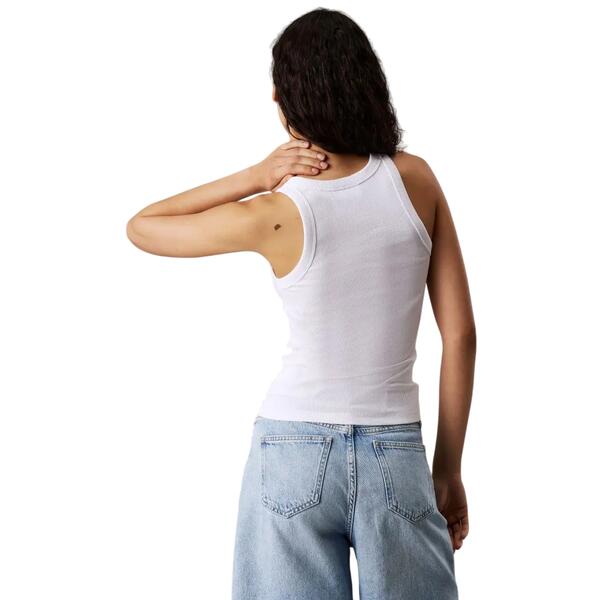 Γυναικείο Top Calvin Klein Woven Label Rib Brilliant White J20J225302-YAA
