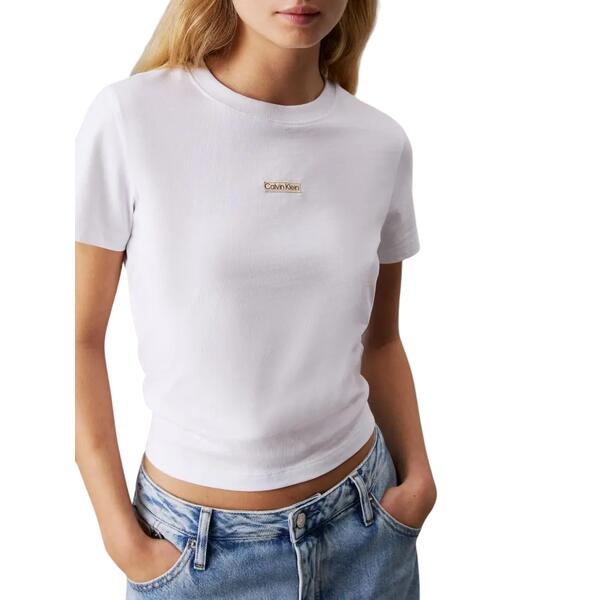 Γυναικείο T-Shirt Calvin Klein Placed Institutional Brilliant White J20J225524-YAA