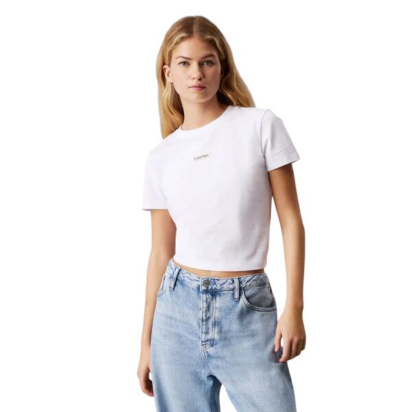 Γυναικείο T-Shirt Calvin Klein Placed Institutional Brilliant White J20J225524-YAA
