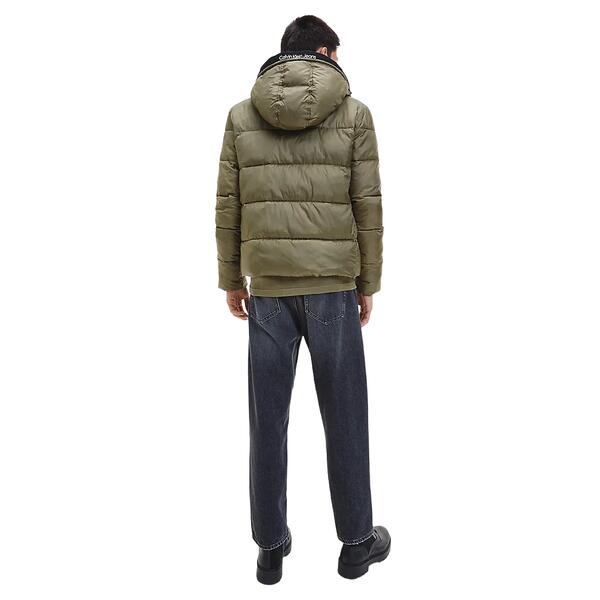Ανδρικό Μπουφάν Calvin Klein Logo Tape Lw Padded Jacket Burnt Olive J30J320922-LB6