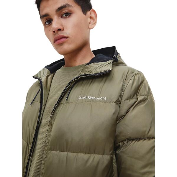 Ανδρικό Μπουφάν Calvin Klein Logo Tape Lw Padded Jacket Burnt Olive J30J320922-LB6