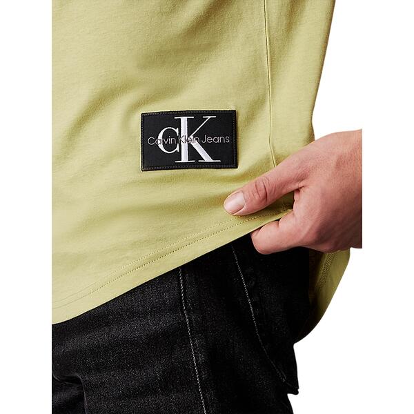 Ανδρικό T-Shirt Calvin Klein Badge Turn Up Sleeve Leek Green J30J323482-LHE