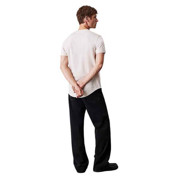 Ανδρικό T-Shirt Calvin Klein Badge Turn Up Sleeve Moonbeam J30J323482-PDH