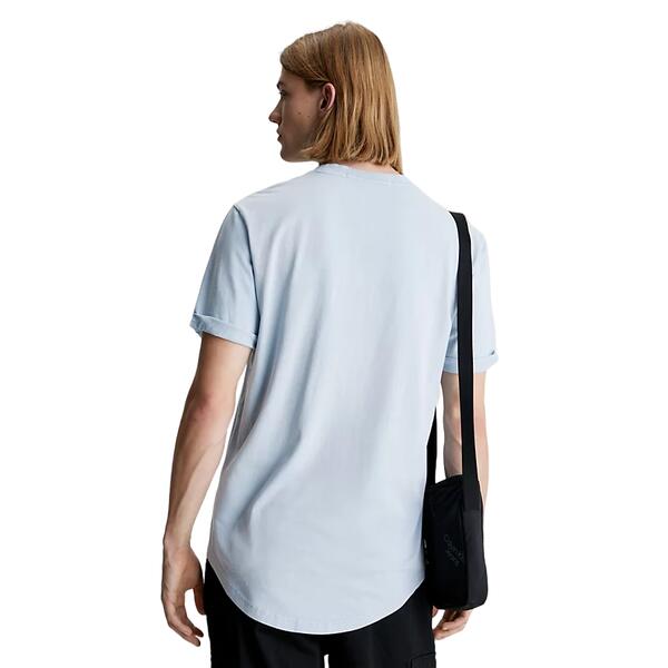 Ανδρικό T-shirt Calvin Klein Washed Monologo Badge Tee Dusk Blue J30J325207-CEZ