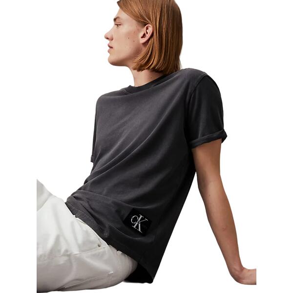 Ανδρικό T-shirt Calvin Klein Washed Monologo Badge Tee Washed Black J30J325207-PT2