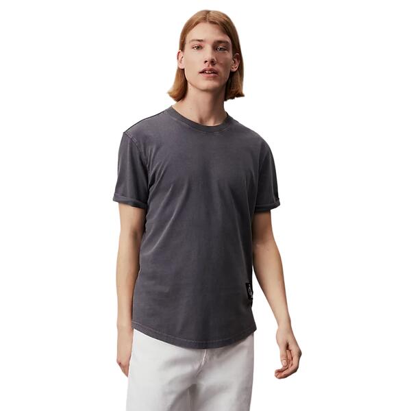 Ανδρικό T-shirt Calvin Klein Washed Monologo Badge Tee Washed Black J30J325207-PT2