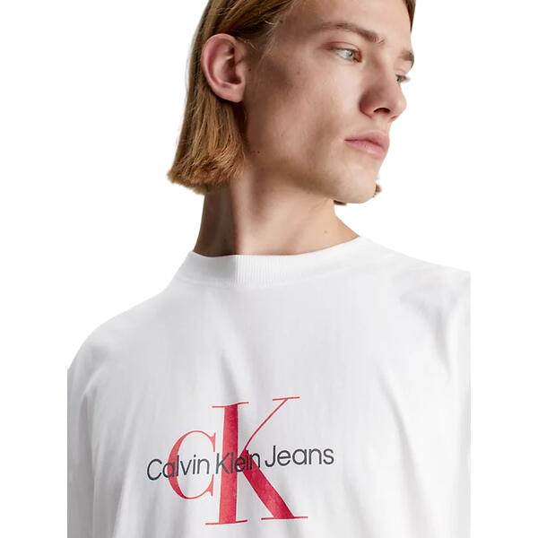 Ανδρικό T-shirt Calvin Klein Archival Monologo Tee Bright White J30J325427-YAF