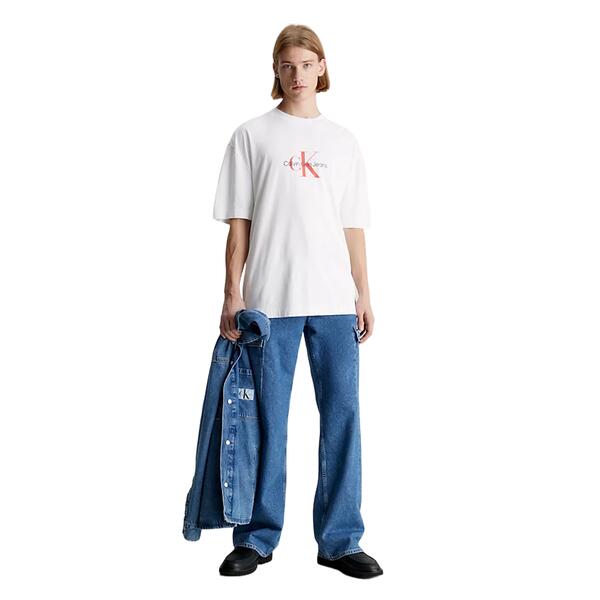 Ανδρικό T-shirt Calvin Klein Archival Monologo Tee Bright White J30J325427-YAF