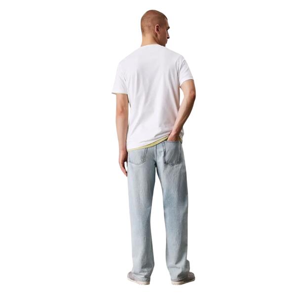 Ανδρικό T-Shirt Calvin Klein Monologo Bright White J30J325649-YAF