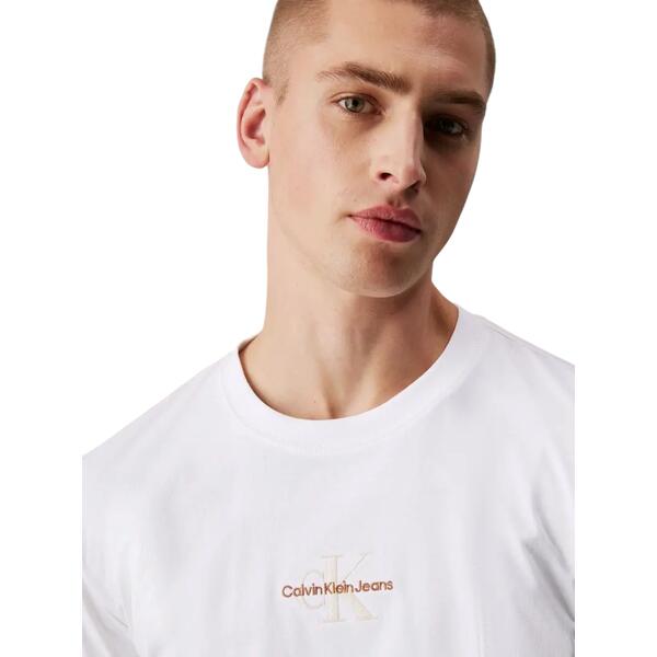Ανδρικό T-Shirt Calvin Klein Monologo Bright White J30J325649-YAF