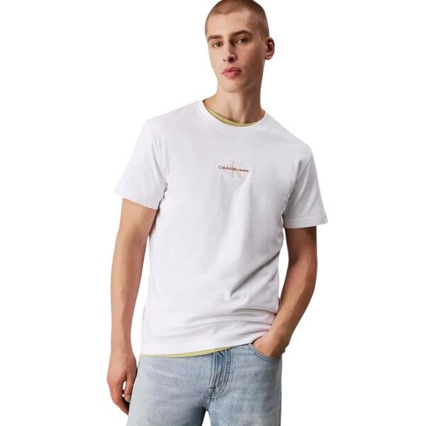 Ανδρικό T-Shirt Calvin Klein Monologo Bright White J30J325649-YAF