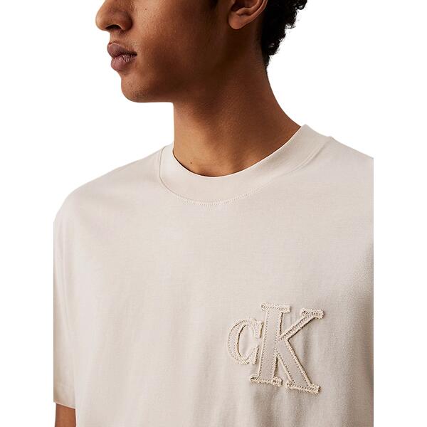 Ανδρικό T-Shirt Calvin Klein Applique Oatmeal J30J327494-PDV