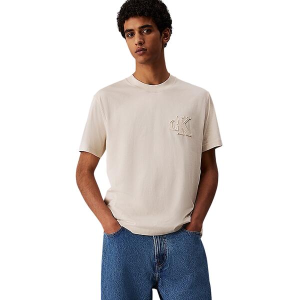 Ανδρικό T-Shirt Calvin Klein Applique Oatmeal J30J327494-PDV