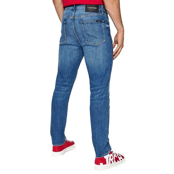 Ανδρικό Jean Calvin Klein Slim Taper Mid Blue Destructed Denim K10K106789-1A434