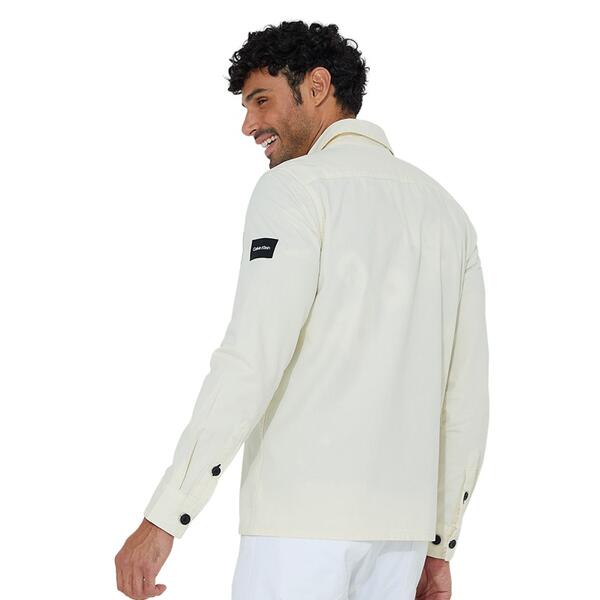 Ανδρικό Πουκάμισο Calvin Klein Rip Stop Overshirt Egret K10K108155-YAH