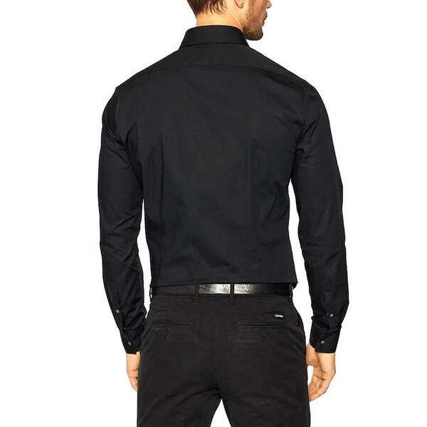 Ανδρικό Πουκάμισο Calvin Klein Poplin Stretch Slim Black K10K108229-0GN