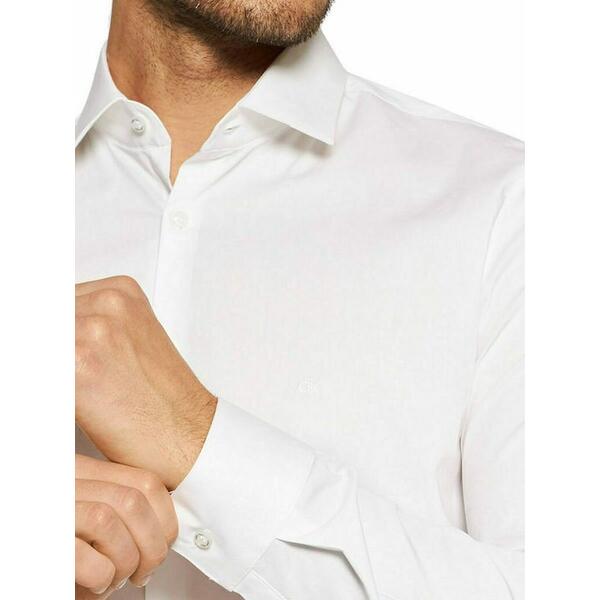 Ανδρικό Πουκάμισο Calvin Klein Poplin Stretch Slim White K10K108229-0K4