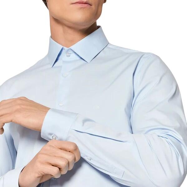 Ανδρικό Πουκάμισο Calvin Klein Poplin Stretch Calm Blue K10K108229-C1S