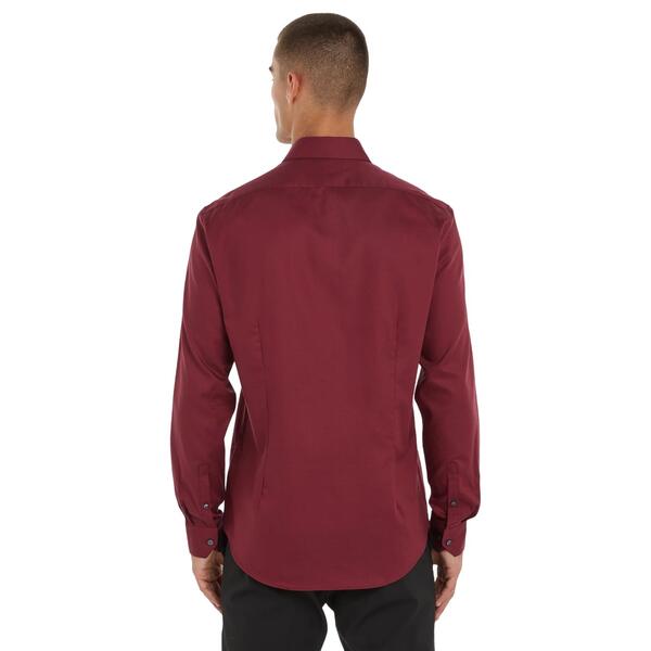 Ανδρικό Πουκάμισο Calvin Klein Twill Easy Care Fitted Shirt Tawny Port K10K108427-XUU