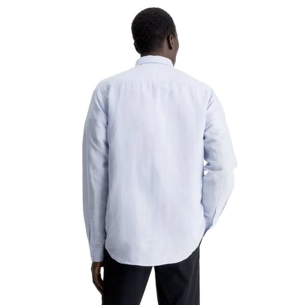 Ανδρικό Πουκάμισο Calvin Klein Cotton Linen Chest Pocket Light Blue K10K108664-C3N