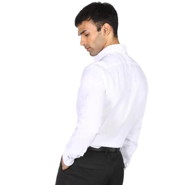 Ανδρικό Πουκάμισο Calvin Klein Linen Solid Slim Shirt White K10K109286-0K4