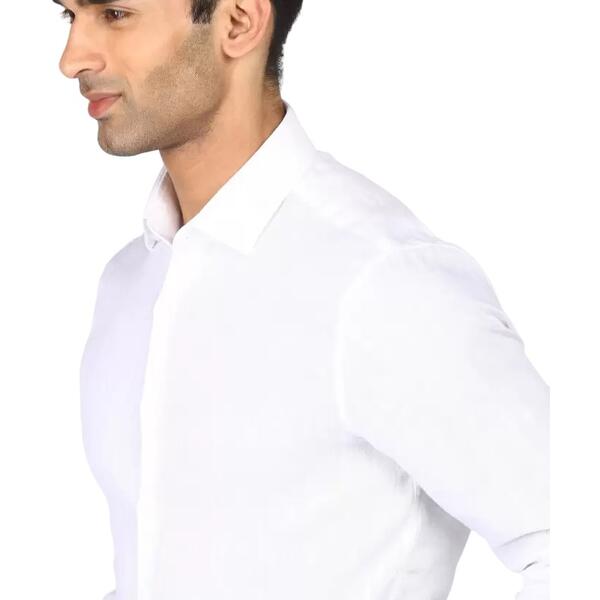 Ανδρικό Πουκάμισο Calvin Klein Linen Solid Slim Shirt White K10K109286-0K4