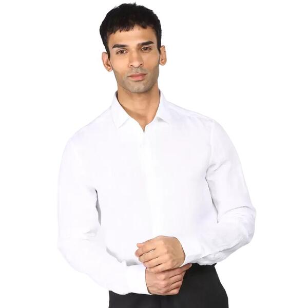 Ανδρικό Πουκάμισο Calvin Klein Linen Solid Slim Shirt White K10K109286-0K4