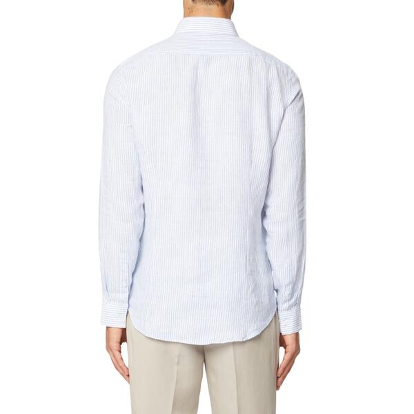 Ανδρικό Πουκάμισο Calvin Klein Linen Stripe Slim Shirt Blue K10K109332-0G0