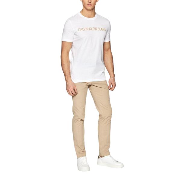 Ανδρικό Παντελόνι Calvin Klein Slim Fit Garment Dye Chino Belt Travertine K10K109456-PF234