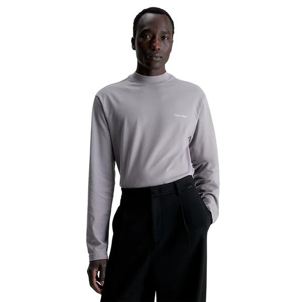 Ανδρική Μπλούζα Calvin Klein Micro Logo Ls Mock Neck Sublunar K10K110179-PTM