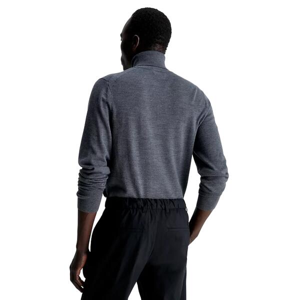Ανδρικό Πουλόβερ Calvin Klein Superior Wool Mock Neck Dark Grey Heather K10K110424-P4E