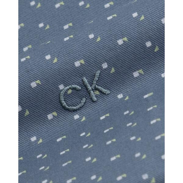 Ανδρικό Πουκάμισο Calvin Klein Twill Print Fitted Grey Tar K10K110937-POC