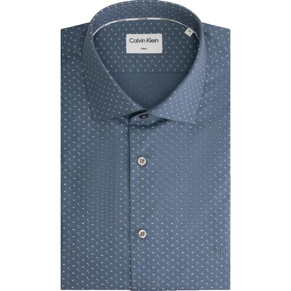 Ανδρικό Πουκάμισο Calvin Klein Twill Print Fitted Grey Tar K10K110937-POC