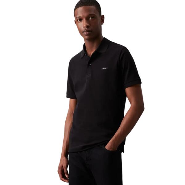 Ανδρικό Polo Calvin Klein Strecth Pique Slim Black K10K111196-BEH