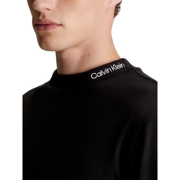 Ανδρική Μπλούζα Calvin Klein Logo Mock Neck T-Shirt Ck Black K10K112757-ΒΕΗ