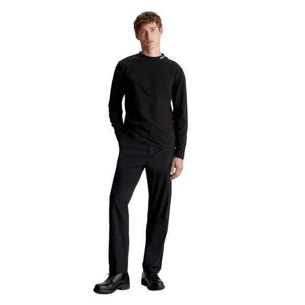 Ανδρική Μπλούζα Calvin Klein Logo Mock Neck T-Shirt Ck Black K10K112757-ΒΕΗ