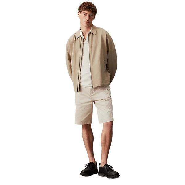 Ανδρικό Σορτς Calvin Klein Sateen Stretch Regular Straight Stony Beige K10K112831-ACE